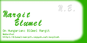 margit blumel business card